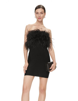 Sukienka koktajlowa Evita z krótkim rękawem na okazje wieczorowe